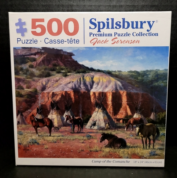 500-Piece Red and Brown Puzzle of Scenic Western Landscape - Picture 1 of 4